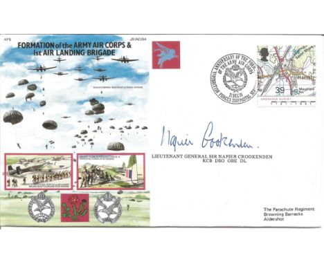 World War Two FDC Formation of the Army Corps and 1st Air Landing Brigade signed by Lieutenant General Sir Napier Crookenden.