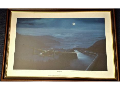 Dambuster World War Two 21x30 framed print titled Retribution by the artist John Rutherford signed in pencil by the artist an
