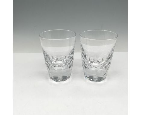 Simple, elegant clear crystal with teardrop design. Orrefors acid and sticker mark. This item has its original box: 6.5"L x 6