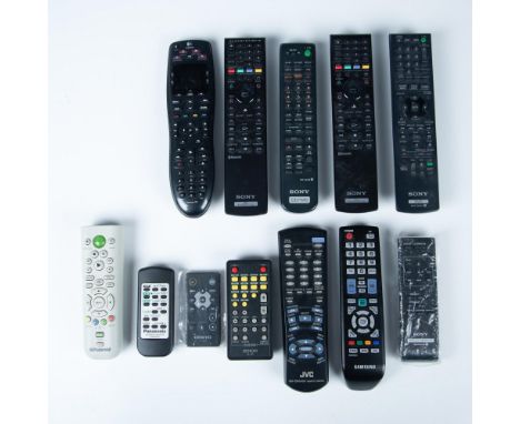 This mixed lot includes Polaroid, Denon, Samsung, Sony, Sony PlayStation 3, JVC, Logitech, Panasonic, and Onkyo. Largest piec