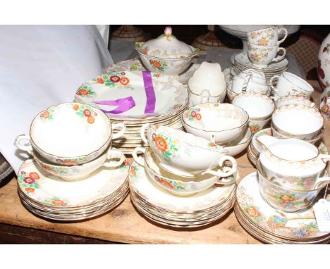 Sutherland China 'Exotic' half tea set, Royal Cauldon part service and other tea china.