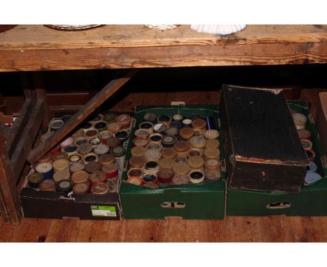 Collection of over 100 vintage phonograph cylinders.