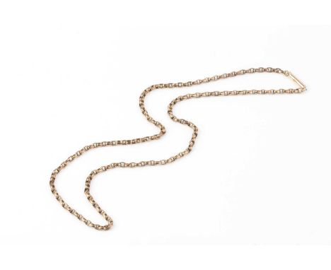 A belcher-link chain, with barrel-shaped clasp, stamped '9C', length 49cmApproximate gross weight only 9.9gm