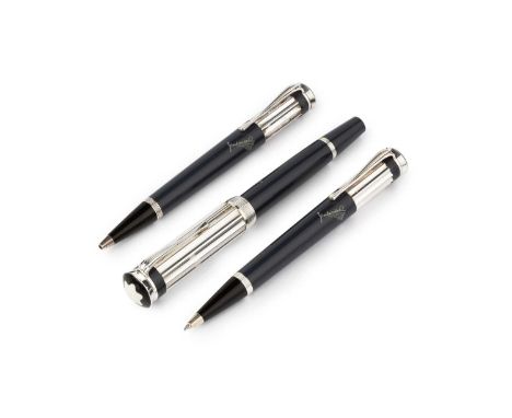 A Mont Blanc Meisterstück limited edition Charles Dickens three-piece pen and pencil set, comprising fountain pen, ballpoint 