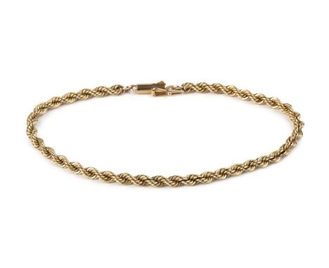 A fancy-link bracelet by Tiffany &amp; Co., of ropetwist design, signed and stamped '14K', length 18cmLight surface wear thro
