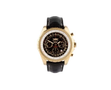 An 18ct gold Special Edition 30 Seconds Chronograph automatic wristwatch by Breitling for Bentley Motors, the circular black 