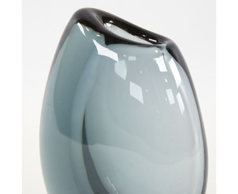 VICKE LINDSTRAND FOR KOSTA, SWEDEN, a "Dark Magic" vase in Twilight Blue, marked to base LH 1606, height 17cm.Good condition,
