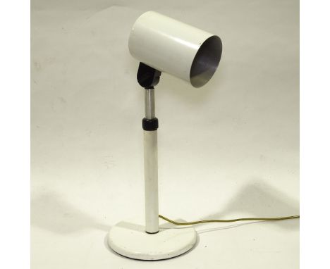 STUDIO FPM, table / desk lamp, 1970s' white coated metal with moulded makers mark, height 60cm. Overall good condition, some 