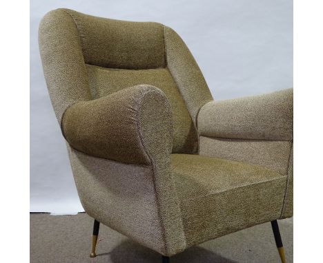 GIGI RADICE FOR MINOTTI, ITALY, mid-century lounge chair, height 98cm, width 80cm.Good condition, signs of very light wear. 