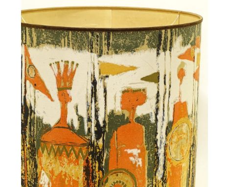 TIBOR REICH (1916-96), BRITISH, an "Age of Kings" fabric design lampshade, 1964, diameter 46cm, height 46cm. Good condition, 