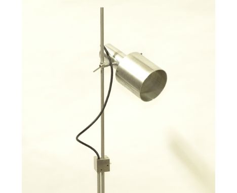 PETER NELSON FOR ARCHITECTURAL LIGHTING Ltd, BRITISH, a 1960s' designed aluminium floor lamp, height 138cm.Good condition, so