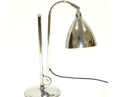 DUDLEY BEST (1892-1984) FOR BEST &amp; LLOYD, BRITISH, designed in the 1930s' Bestlite BL1 chromed table lamp, dating to 1970