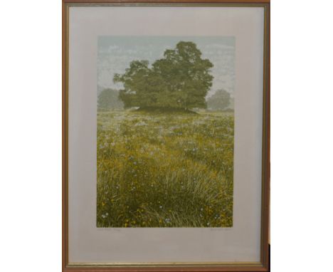 Kenneth Leech (20th century), "Lark Rise", coloured lithograph, signed, numbered 101/150 and inscribed with title in pencil t