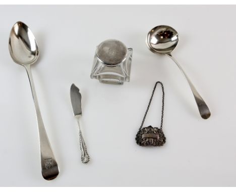 George III silver Old English pattern gravy spoon, by Mary &amp; Elizabeth Sumner, London 1813, 28.5 cm long, a sauce ladle, 