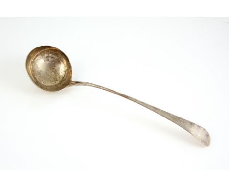 George III silver Old English pattern soup ladle, maker's mark rubbed, London, 1792, 5oz, 155g,.   