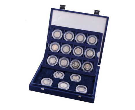 Elizabeth II, Olympic Games 2012, set of 29 cupro-nickel 50-Pences, all different reverses, with certificates, Aldeney silver