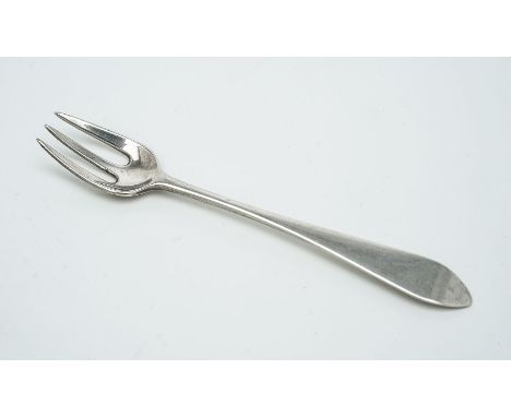 A George III Irish provincial silver pointed Old English small pickle fork by Joseph Gibson (GIBSON, STERLING), Cork 1784-182