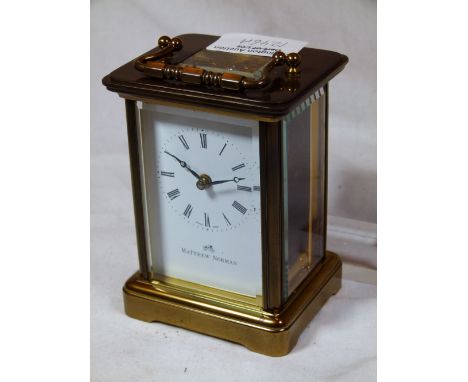 Boxed Matthew Norman carriage clock