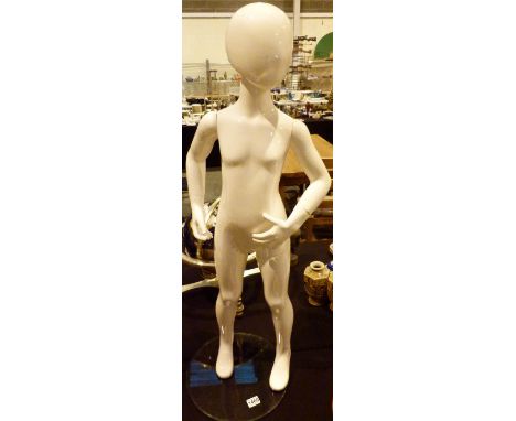 White shop window mannequin, H: 110 cm  