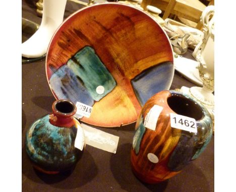 Three matching pieces of 1970's Poole pottery