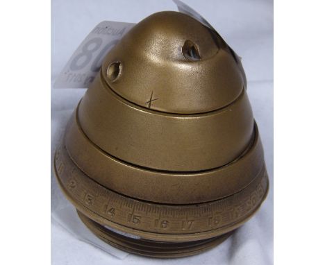 Vintage brass military shell fuse 