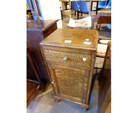 Bedside cabinet with one drawer and cupboard with interior shelf 