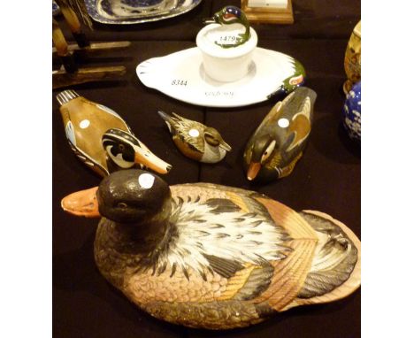 Duck foie gras ceramics and 4 ceramic and wooden ducks