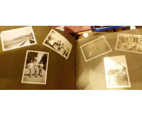 Vintage photograph album including Safari