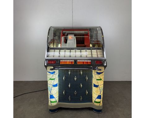 1953 Seeburg Model 100W jukebox. 100 selections of 45 RPM records. Visual condition: in very good visual condition, showing s