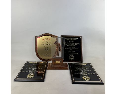 Lot of 5 Arts &amp; Memories Rock-Ola award plaques - Outstanding Jukebox Sales 2002 - 2009, Dealer of the year 2010, Dealer 