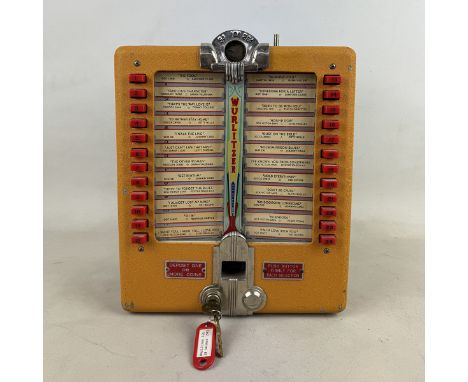 Wurlitzer 125 5, 10 or 25 cent 24 selection wallbox 1941-1942. For Wurlitzer jukebox models: 750, 750E, 780, 780E, 850, 850A,