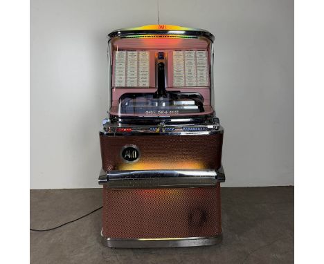 1957 Ami Model JBH-120 jukebox. 120 selections of 45 RPM records. Visual condition: in very good restored visual condition, s