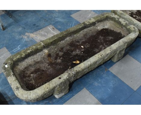 A Large Early 18th Century Hand Carved Sandstone Feeding Trough, 123cm Wide, Has Been Restored (Please be advised this lot is