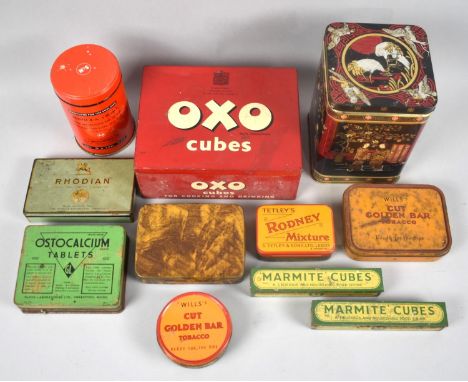 A Collection of Various Vintage and Modern Tins