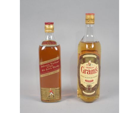 Two 70cl Bottles Blended Scotch Whisky, Johnnie Walker and Grants