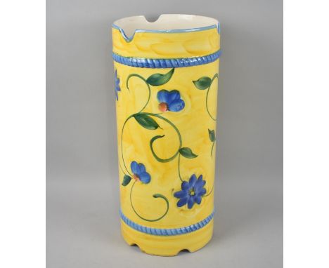 A Modern Cylindrical Ceramic Stick Stand, 21cms Diameter and 48cms High