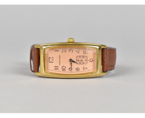 A Vintage Hamilton Carlyle Wristwatch on Leather Strap