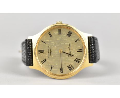 A Vintage Longines Flagship Wristwatch on Leather Strap, Various Condition Issues