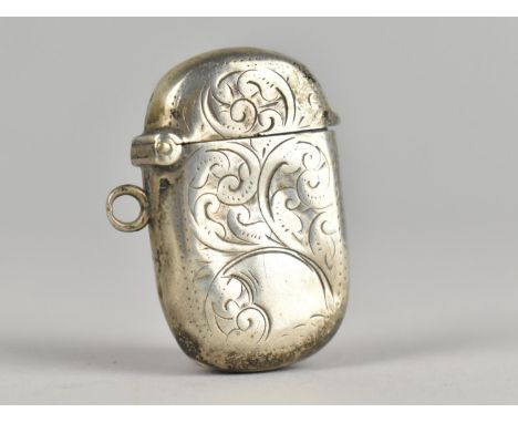A Small Silver Vesta Case Now with inset Lighter (seized), 4cm high
