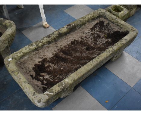 A Large Early 18th Century Hand Carved Sandstone Feeding Trough, 111cm Wide, Has Been Restored (Please be advised this lot is
