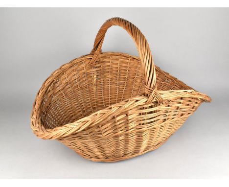 A Large Wicker Flower Trug, 65cms Wide