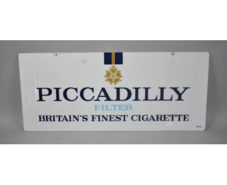 A Late 20th Century Vintage Plastic Shop Sign for Piccadilly Cigarettes, 71cms Wide