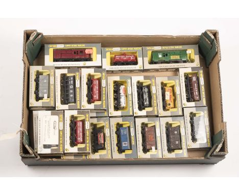 22 Wrenn Railways Freight Wagons. 2x Hiorse Boxes - one Eastern Region, Roydon Stables and one in B.R. maroon. PLus 5x tank w