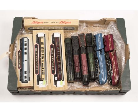A small quantity of OO gauge model railway by Hornby and Lilliput etc. 6 locomotives. A fine kit built BR Britannia Class 4-6