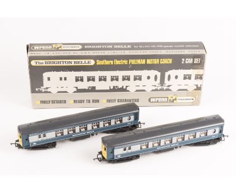 A Wrenn Brighton Belle Southern Electric Pullman Motor Coach 2-Car Set (W3004/5).  Examples in blue and light grey livery wit