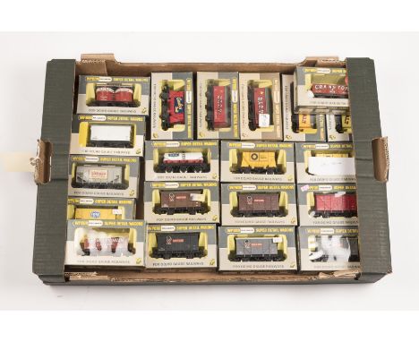 20 Wrenn Freight Wagons. 6x Ventilated Vans - 5 Robertsons, colour variations and 1 unmarked in red. 5x Salt Wagons- 2 SAXA, 