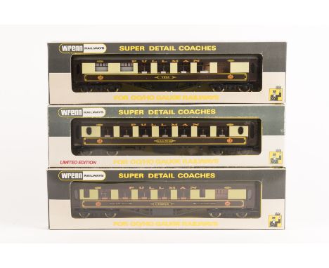 3 Wrenn Railways Pullman Cars. A Golden Arrow 'Cygnus' 1st Parlour Car (W6012C). Plus a Limited Edition Parlour Car 'No.83 (W