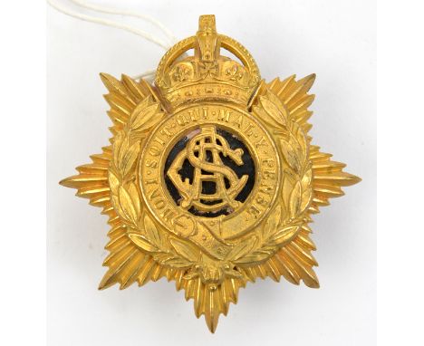 An officer’s gilt pouch badge of the Army Service Corps, black enamel centre backing, 3 screw studs. VGC Plate 4 Part III of 