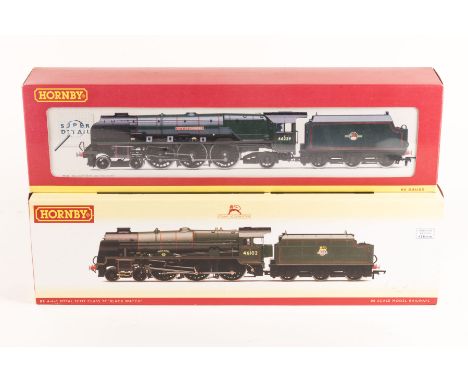 2 Hornby Railways OO tender locomotives. A BR Royal Scot Class 7P 4-6-0 Black Watch, RN 46102 (R.2628) and a BR Coronation Cl
