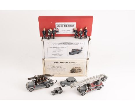  5 Fire Brigade Models 1:48th Scale Vehicle Collection. Leyland FKT Pump ladder unit (FBM15). A Fordson 7V Heavy Unit C/W Tan